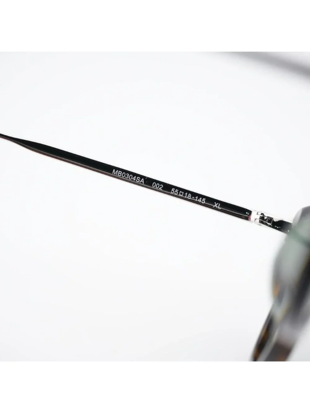Montblanc MB0304SA 002 Sunglasses Havana Square Frame, Green Lenses